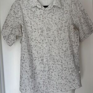 lululemon Airing Easy Short-Sleeve Shirt - White/Grey Pattern